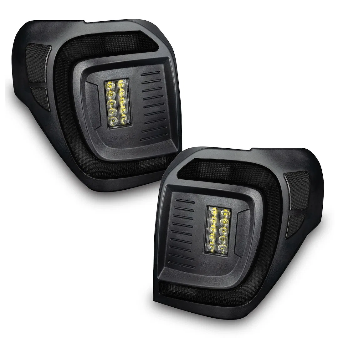 5920-504-T – ORACLE LIGHT Tail Light Assembly, Tinted Lens Black Housing Flush Mount LED Bulb Red Brake Light/ Amber ...